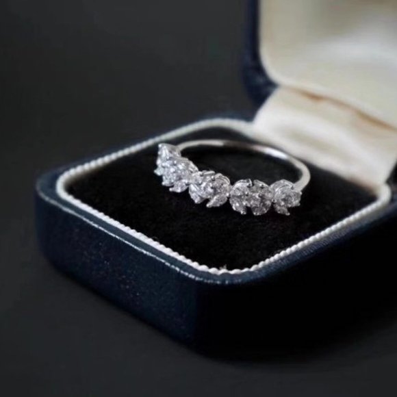 Marquis Flower Ring - Picture 2 of 8